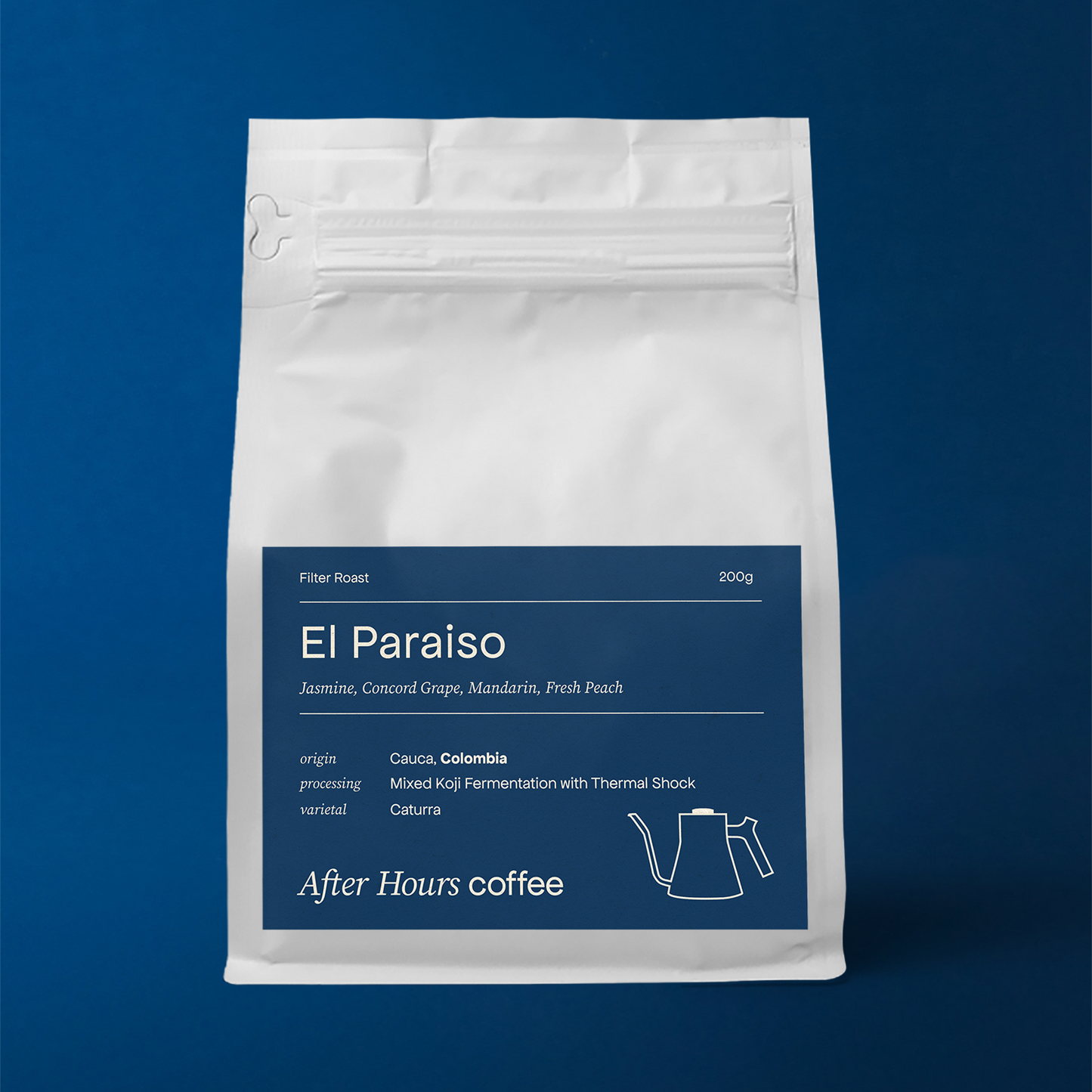 COLOMBIA EL PARAISO KOJI THERMAL SHOCK CATURRA IN 200G RETAIL BAG