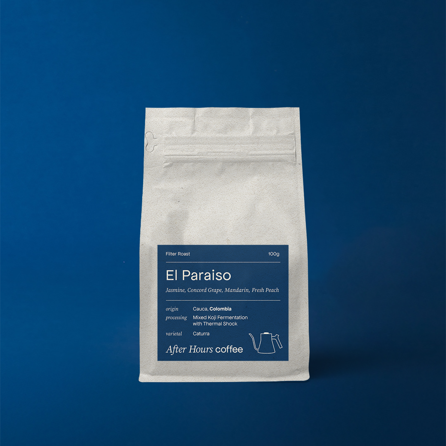 COLOMBIA EL PARAISO KOJI THERMAL SHOCK CATURRA IN 100G RETAIL BAG 