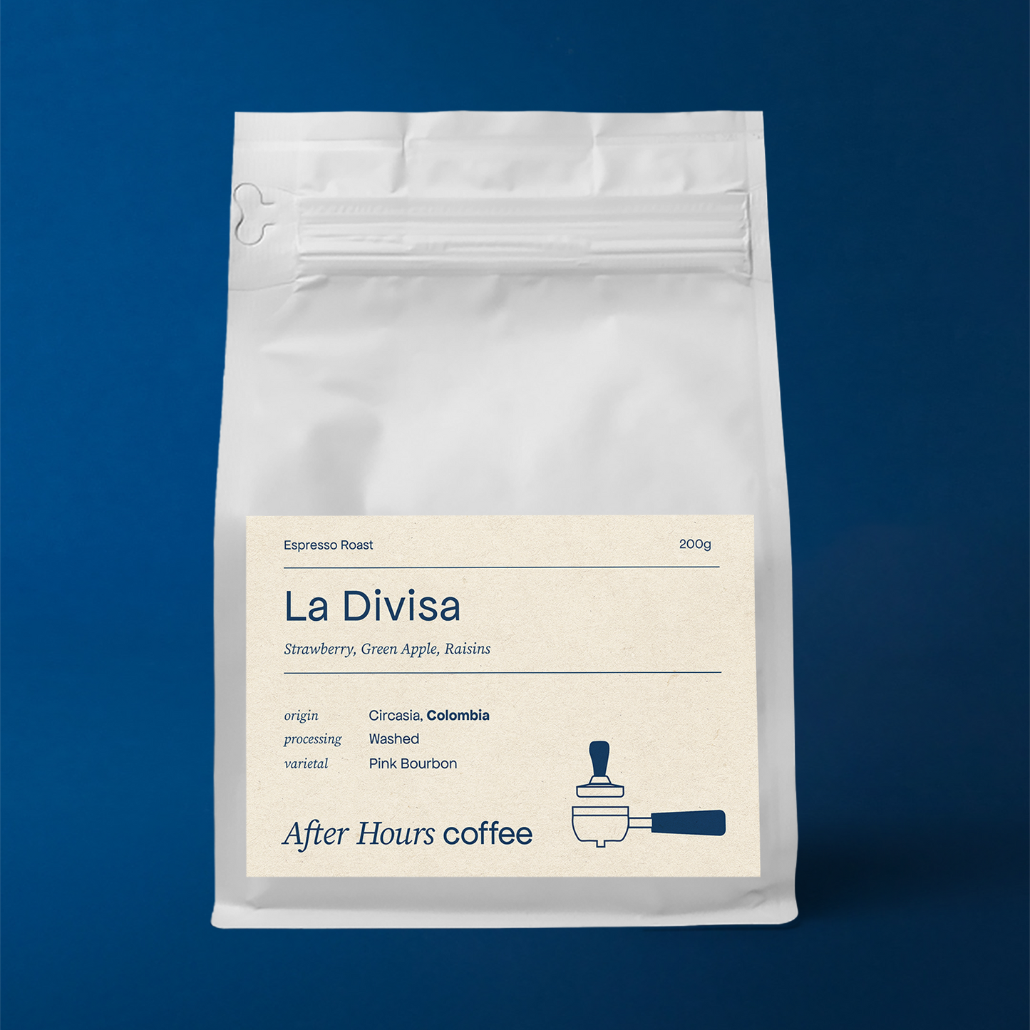 Discover Colombia - La Divisa Pink Bourbon coffee, featuring notes of green apple, peach tea, and amaretto, grown by Sebastian Gomez in Circasia. Espresso